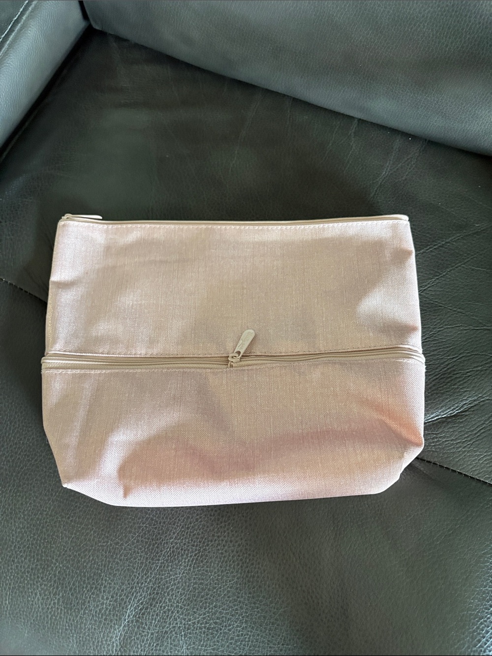 thirty-one Blush Pink Double-Zip Cosmetic Pouch